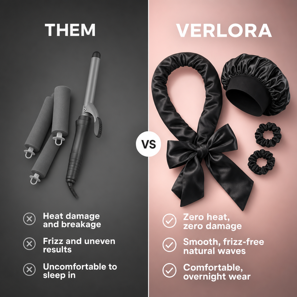 Verlora Satin Overnight Curl Set