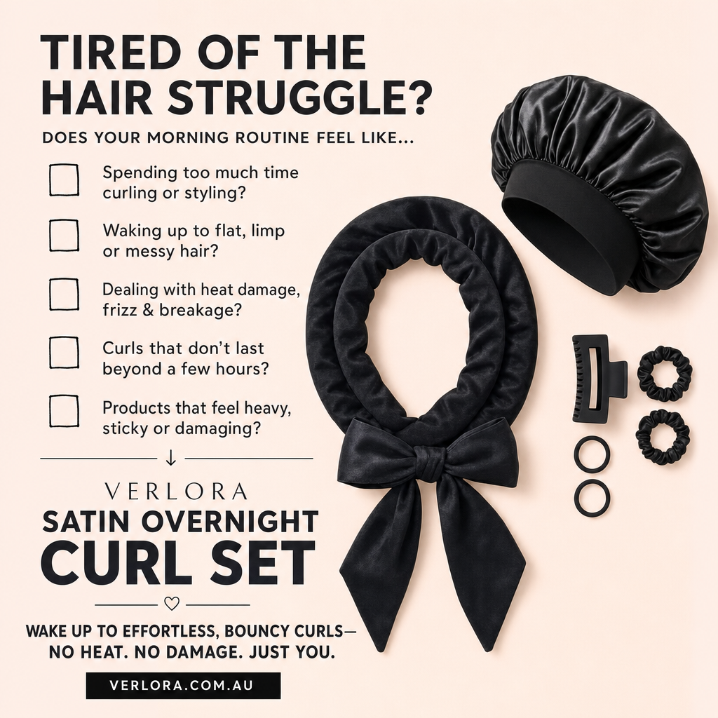Verlora Satin Overnight Curl Set